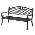 Czarna ?awka ogrodowa metalowa 127x60x85
