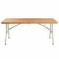 St¨®? sk?adany drewniany z metalow? ram? 180x74x74