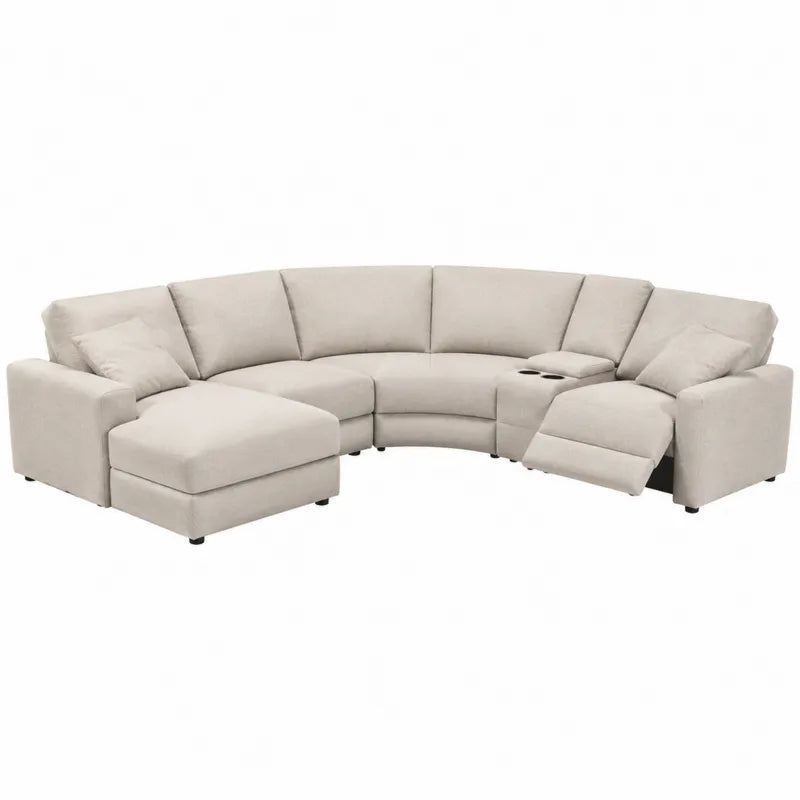 Modu?owa sofa naro?na be?owa z funkcj? relaksu