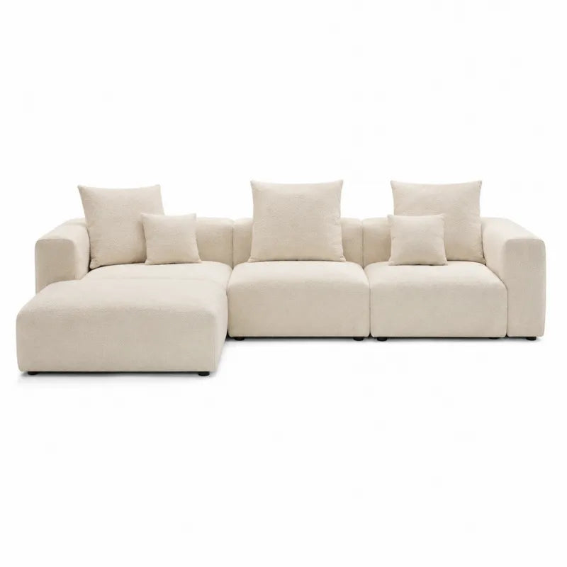 Modu?owa sofa naro?na z tkaniny poliestrowej be?owa 300