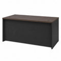 Biurko prostok?tne 160x80 cm czarne i orzechowe z p?yty
