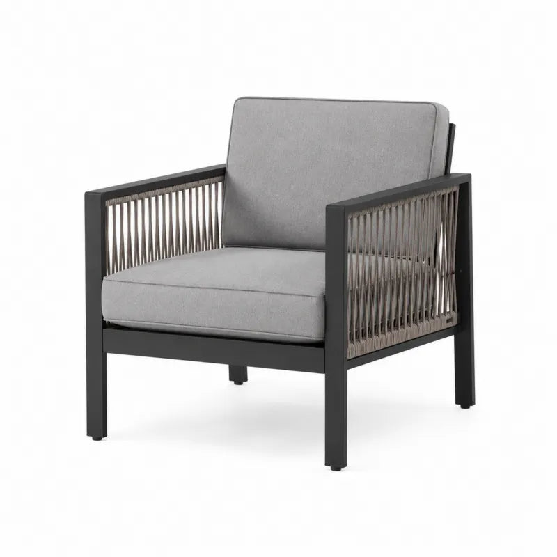 Fotel z aluminium i linami poliestrowymi,